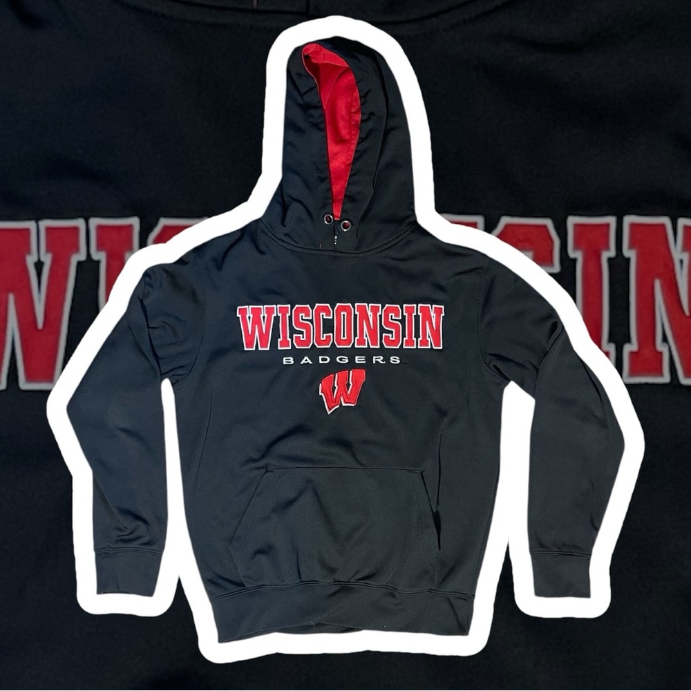 Wisconsin Badgers Black & Red Hoodie